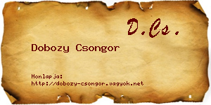 Dobozy Csongor névjegykártya