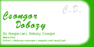 csongor dobozy business card